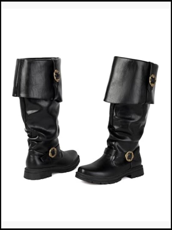 Knee High Pirate Boots Medieval Renaissance Costume Cosplay Steampunk Style